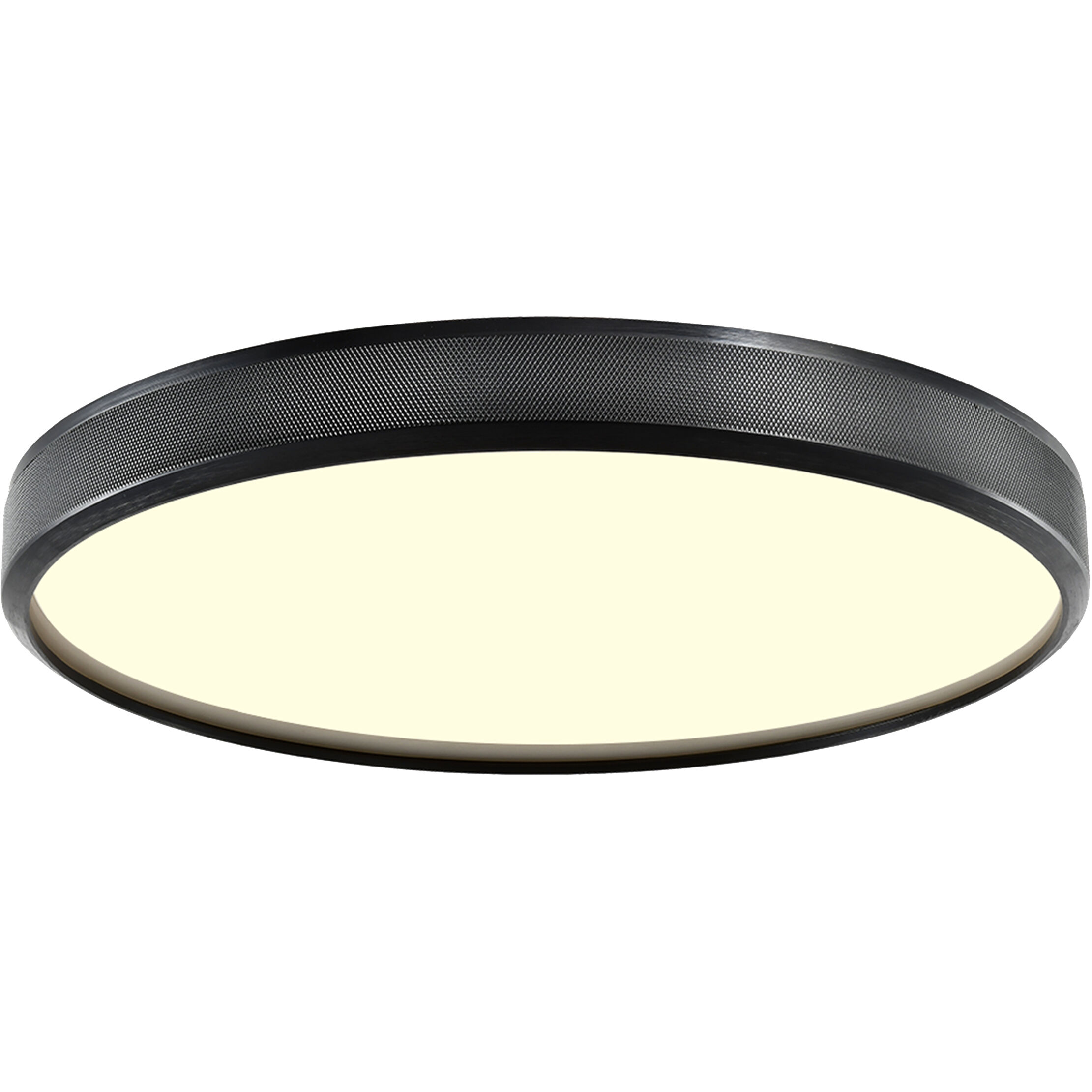 Zigrina 1 Light 24 inch Satin Brushed Black Flush Mount Ceiling Light