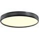 Zigrina 1 Light 24 inch Satin Brushed Black Flush Mount Ceiling Light