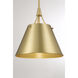 Willis 1 Light 14 inch Warm Brass Pendant Ceiling Light