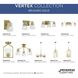 Vertex 1 Light 5 inch Brushed Gold Semi-Flush Mount Ceiling Light
