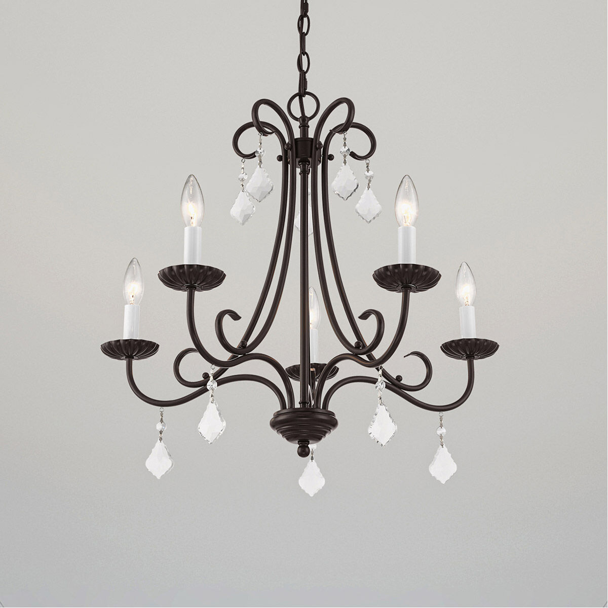 Livex 40875-92 Daphne 5 Light 25 inch English Bronze
