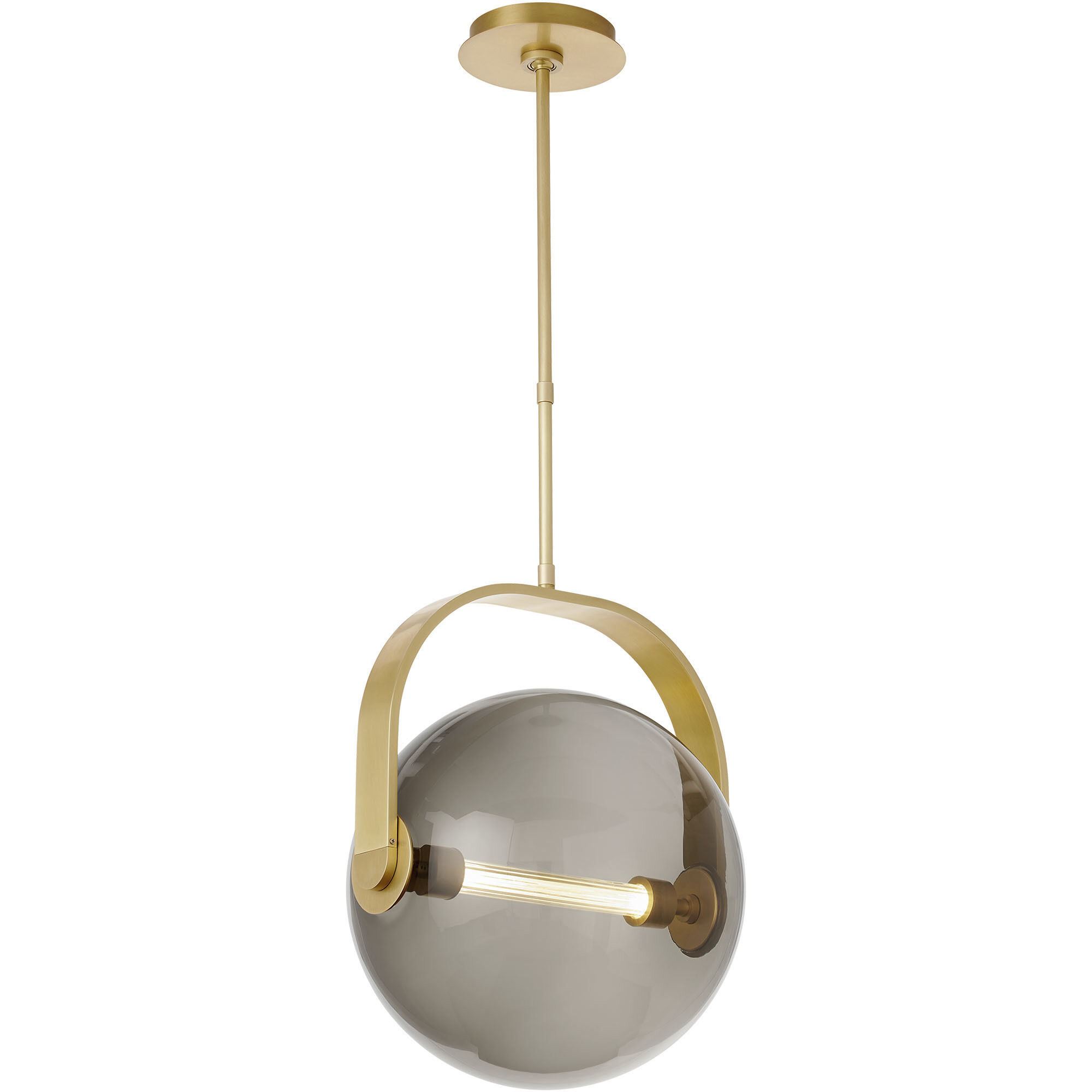 Sean Lavin Fues Line-Voltage Pendant Ceiling Light in Transparent Smoke Glass