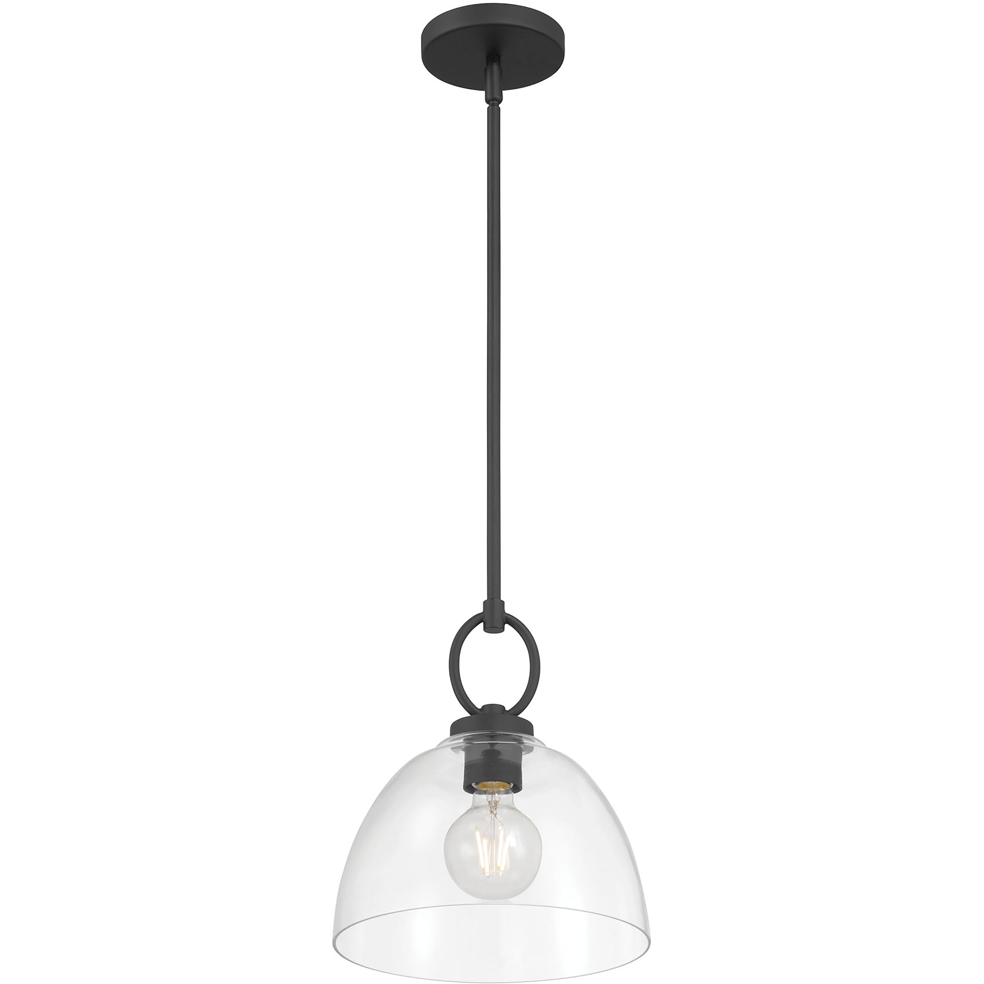 Velto 1 Light 10 inch Matte Black Pendant Ceiling Light