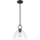 Velto 1 Light 10 inch Matte Black Pendant Ceiling Light