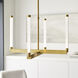 Kelly Wearstler Phobos LED 24 inch Natural Brass Chandelier Ceiling Light in 120V, Integrated LED