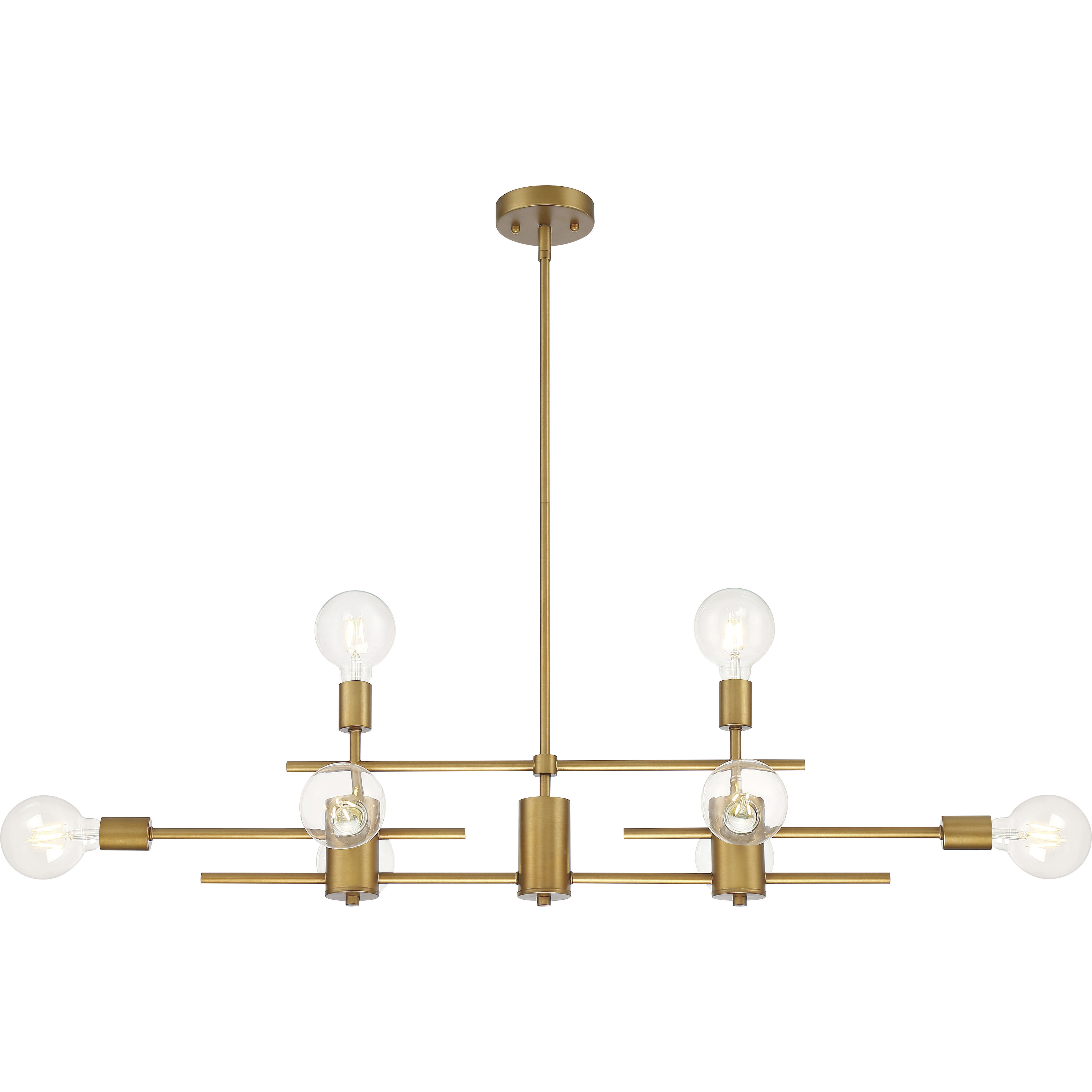 Delphi 8 Light 45 inch Aged Gold Island Pendant Ceiling Light