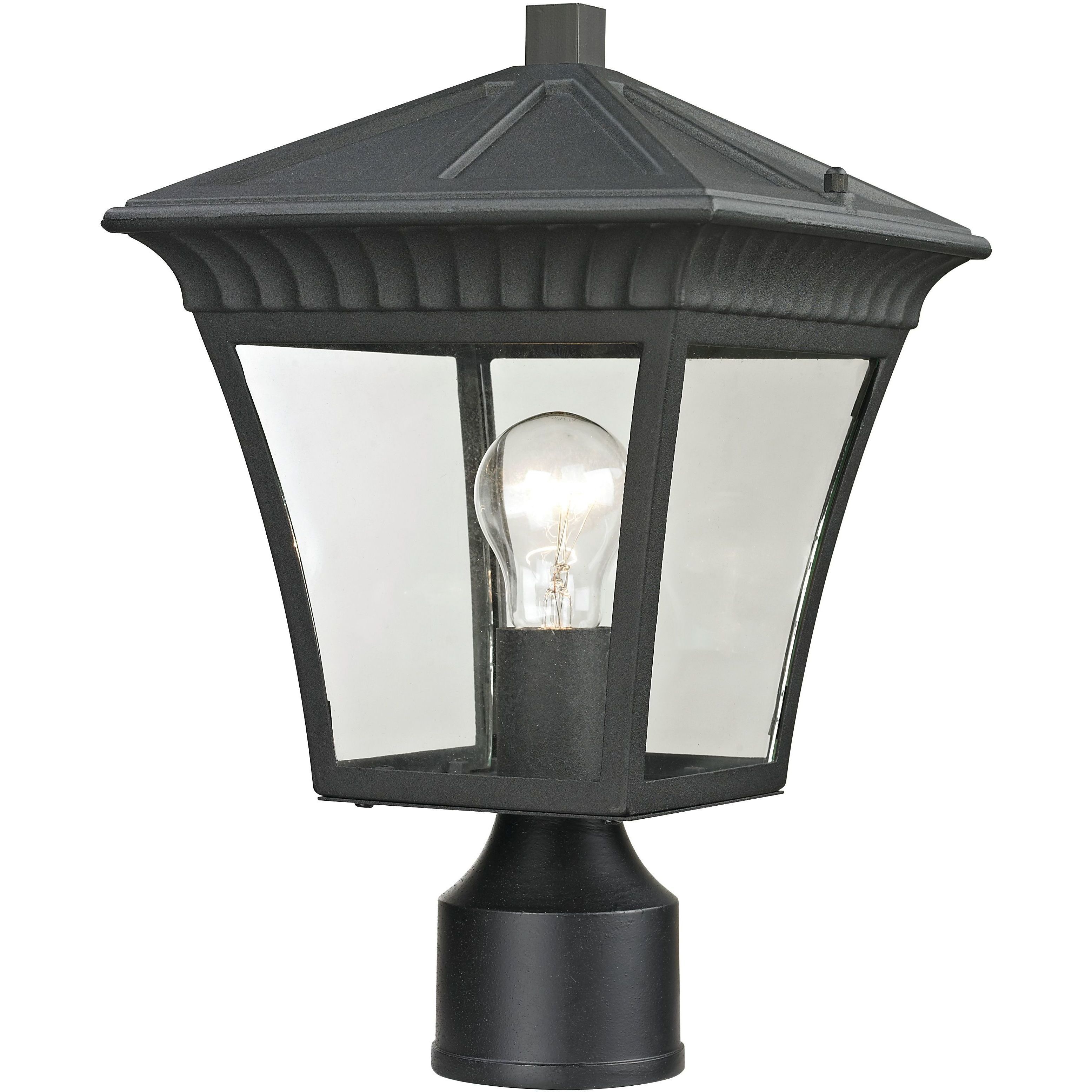 Ridgewood 1 Light 15 inch Matte Textured Black Outdoor Post Light