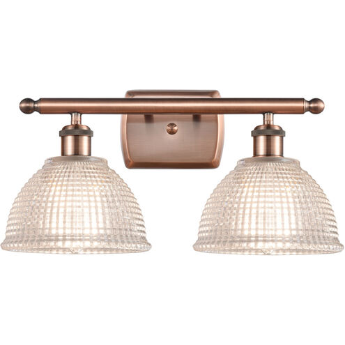 Ballston Arietta 2 Light 16 inch Antique Copper Bath Vanity Light Wall Light, Ballston