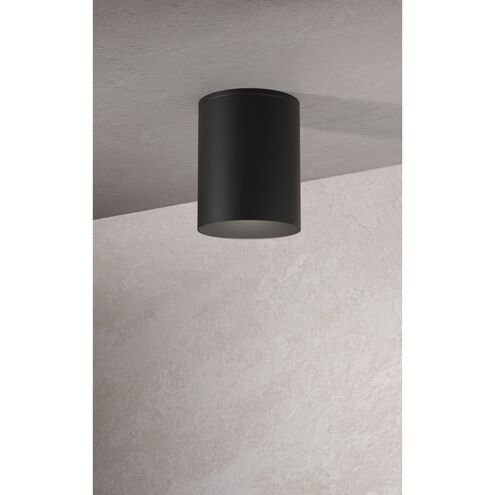 LED Cylinder Collection 1 Light 5 inch Matte Black Flush Mount Ceiling Light