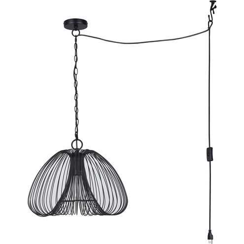 Stockholm 1 Light 16 inch Black Swag Pendant Ceiling Light
