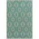 Stretto 35 X 22 inch Blue and Neutral Area Rug, Polyester and Wool