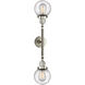 Franklin Restoration Beacon LED 17 inch Brushed Satin Nickel Bath Vanity Light Wall Light in Seedy Glass, Franklin Restoration