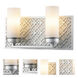 Ziggy 2 Light 13.5 inch Laquered Silver Bath Bar Wall Light