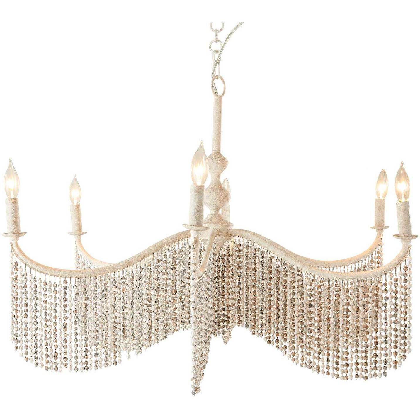 Halifax 6 Light 42 inch Textured White Chandelier Ceiling Light