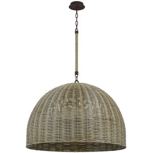 Huxley 5 Light 34 inch Textured Bronze Pendant Ceiling Light