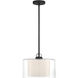 Seville 1 Light 12.75 inch Dark Matte Black Convertible Pendant/Semi-Flush Mount Ceiling Light