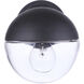 Evie 1 Light 7 inch Midnight Outdoor Wall Mount, Small