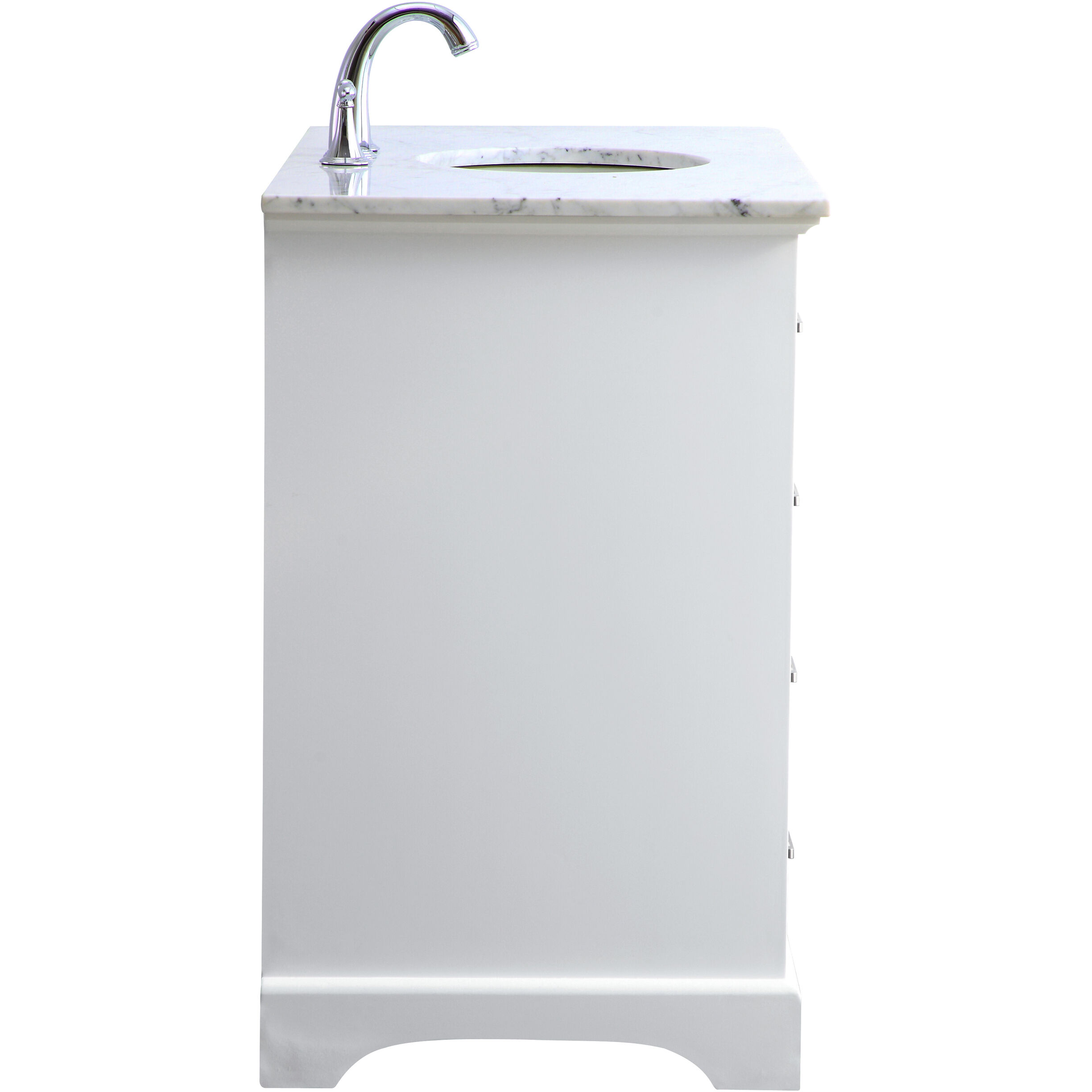 Americana 84 X 22 X 70 inch White Vanity Sink Set