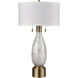 Carling 32 inch 60.00 watt White with Cafe Bronze Table Lamp Portable Light