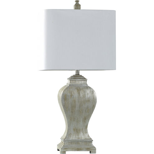 Carme Silver 34 inch 100.00 watt Washed Cream Table Lamp Portable Light