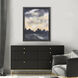 Tumultuous Sombre Blue and Beige and Gray Framed Art