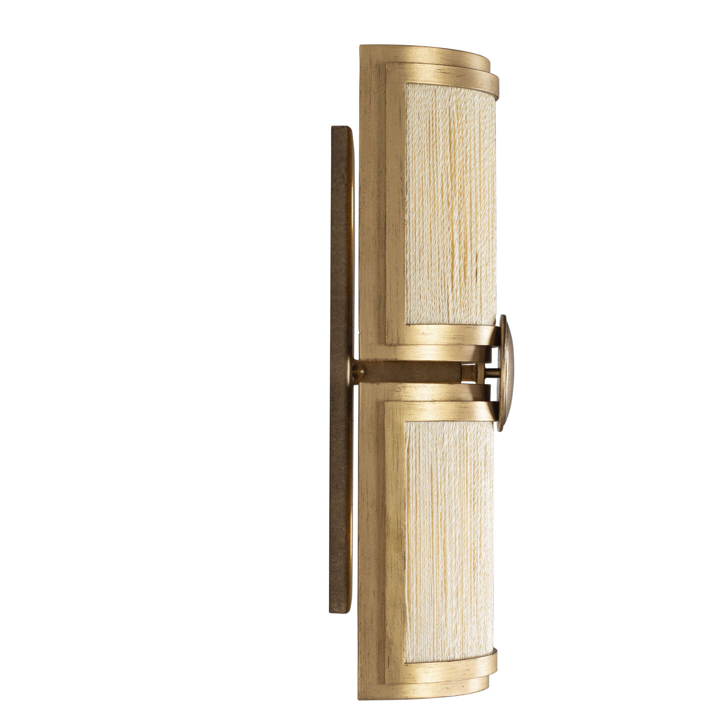 Button Wall Sconce Wall Light in Pearlized Antique Brass And Modern Gold