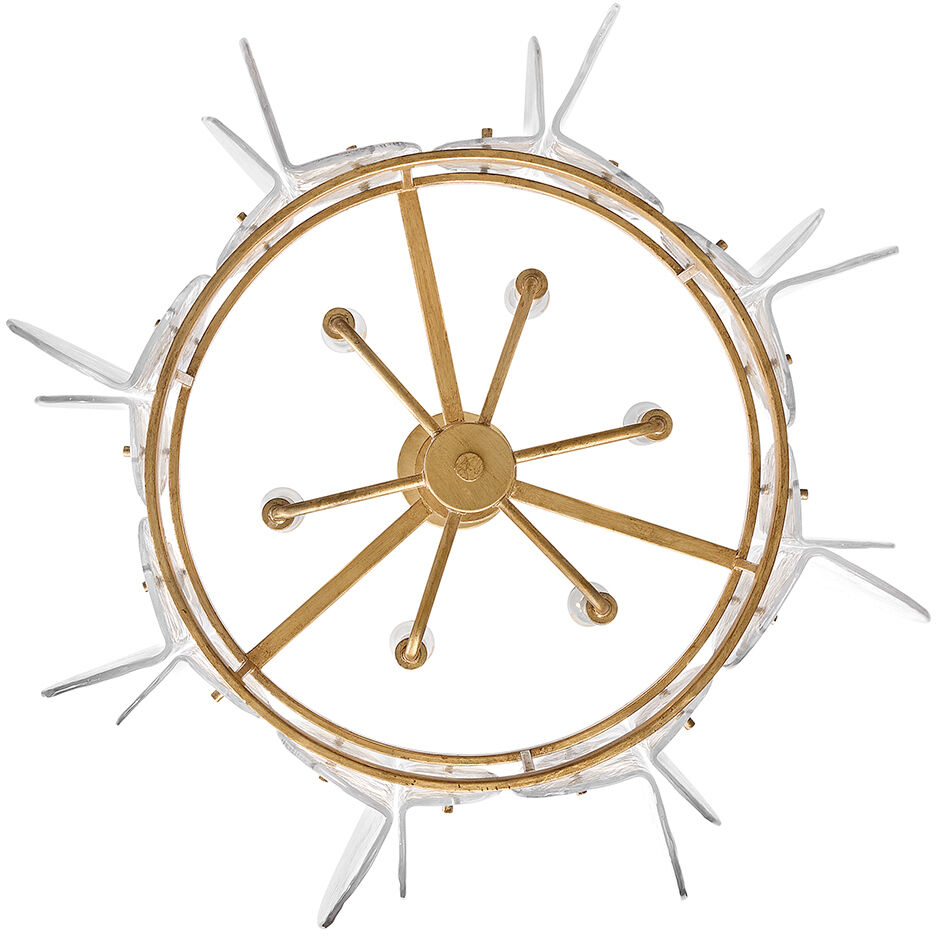 Seraphina 6 Light 28.25 inch Distressed Brass Chandelier Ceiling Light