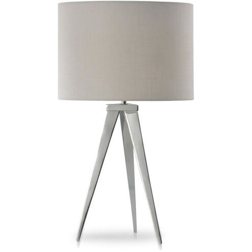 Leo 24.75 inch 40 watt Chrome Table Lamp Portable Light