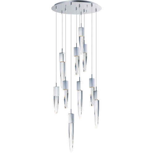 Quartz LED 20 inch Polished Chrome Multi-Light Pendant Ceiling Light