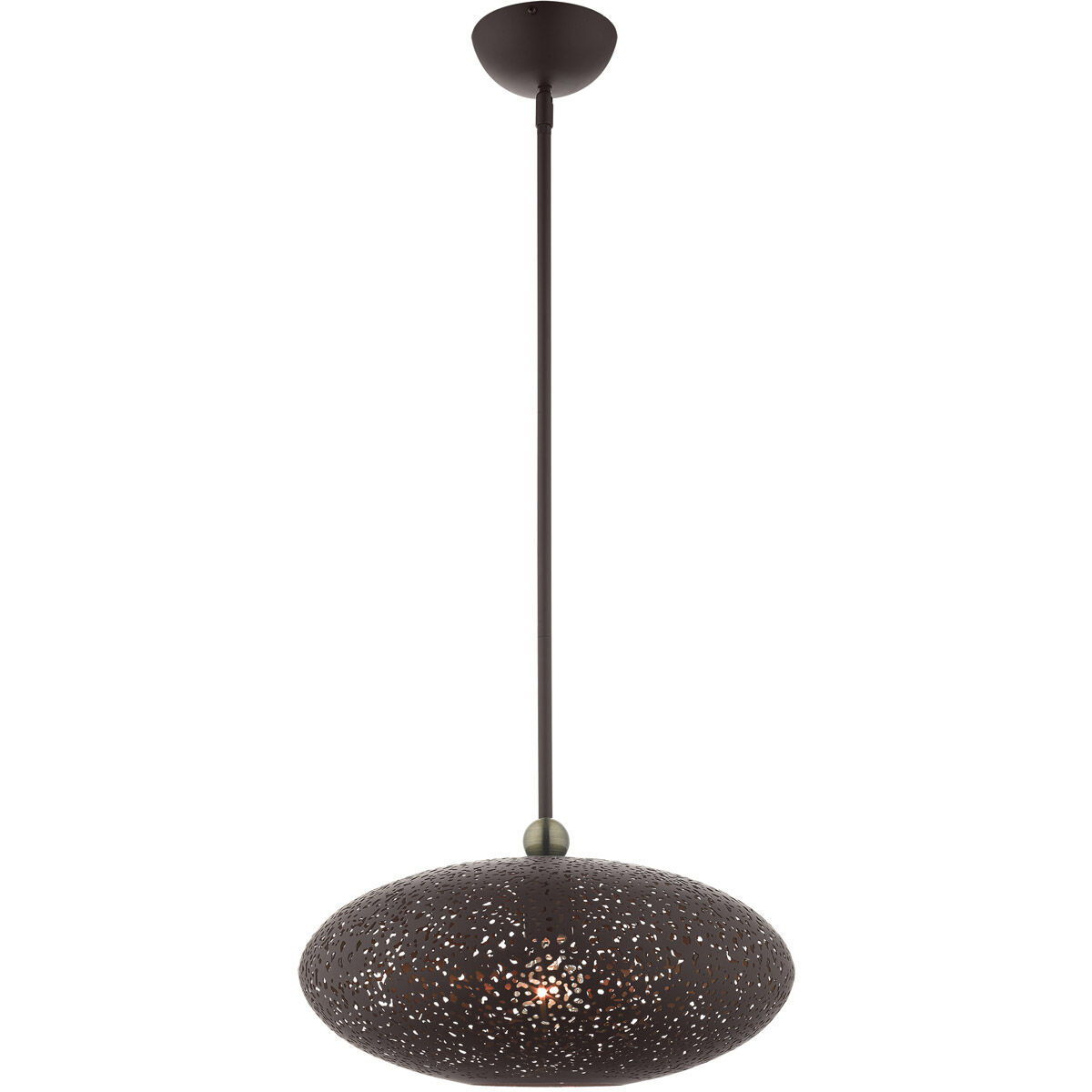 Charlton 1 Light 15.88 inch Bronze with Antique Brass Accents Pendant Ceiling Light