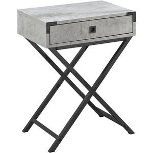 Seneca 24 X 18 inch Grey and Black Accent End Table or Night Stand