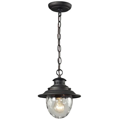 Searsport 1 Light 8 inch Weathered Charcoal Outdoor Pendant