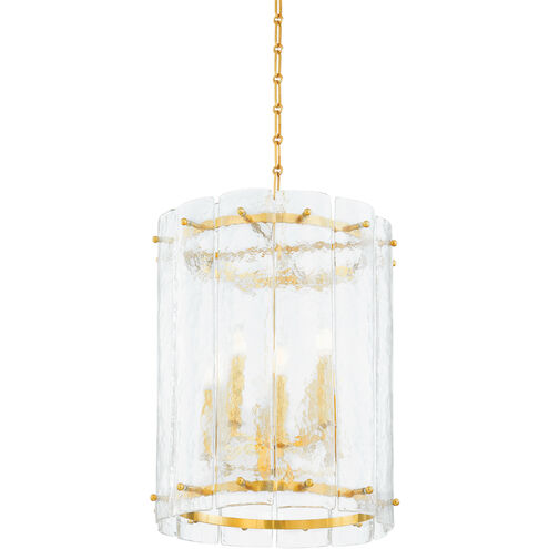 Rio 8 Light 20.25 inch Vintage Polished Brass Indoor Lantern Ceiling Light