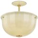 Nevins 1 Light 14 inch Aged Brass Semi Flush Ceiling Light