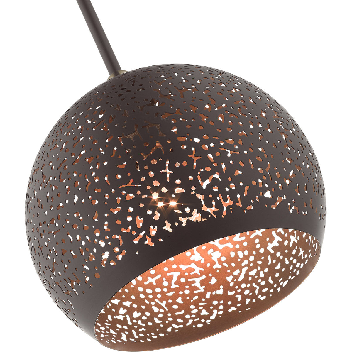 Charlton 1 Light 10 inch Bronze with Antique Brass Accents Pendant Ceiling Light