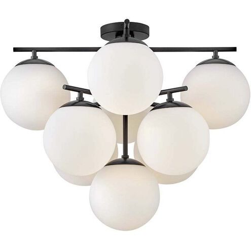 Julep 9 Light 24 inch Black Semi-flush Mount Ceiling Light