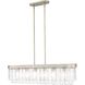 Ciara Linear Pendant Ceiling Light in White Gold