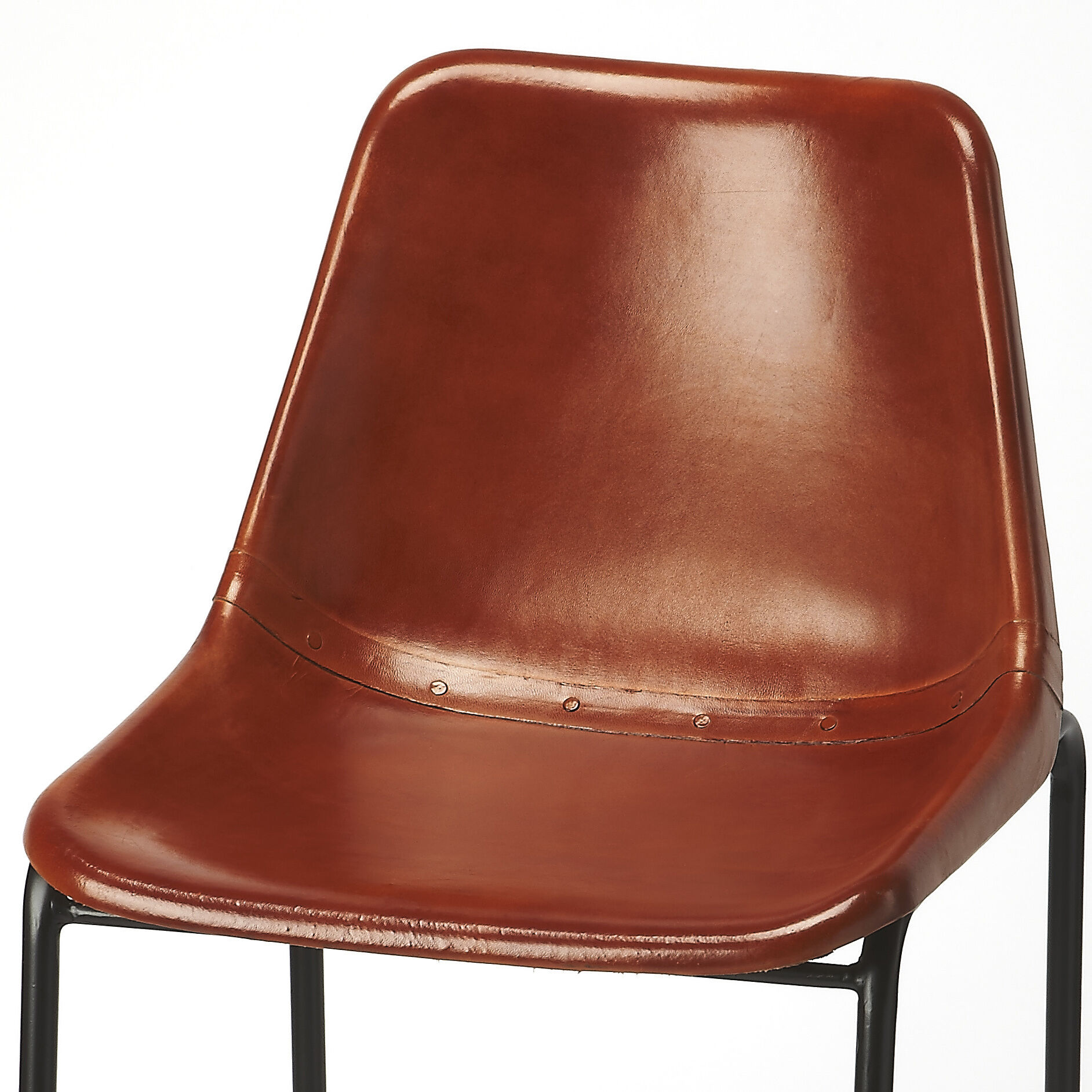 Butler Loft Myles Leather 42 inch Brown Leather Barstool