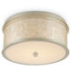 Neith 1 Light 13.75 inch Sea Pearl/Natural Flush Mount Ceiling Light