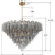 Addis 28 Light 49 inch Aged Brass Chandelier Ceiling Light