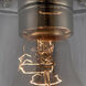 Nouveau Large Cone 1 Light 7.75 inch Brushed Satin Nickel Semi-Flush Mount Ceiling Light in Plated Smoke Glass, Nouveau