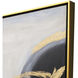 Nouveau Blue and Metallic and White Canvas