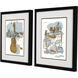 Rehearsal Brown and Blue and Gray Framed Art