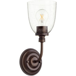 Rossington 1 Light 5 inch Oiled Bronze Wall Sconce Wall Light in Clear Seeded