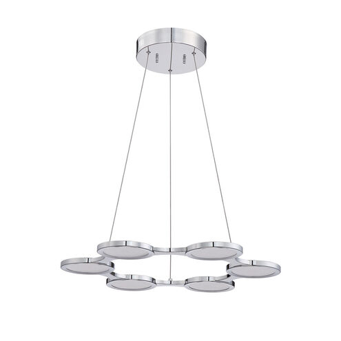 Milan LED 27 inch Chrome Pendant Ceiling Light in 6