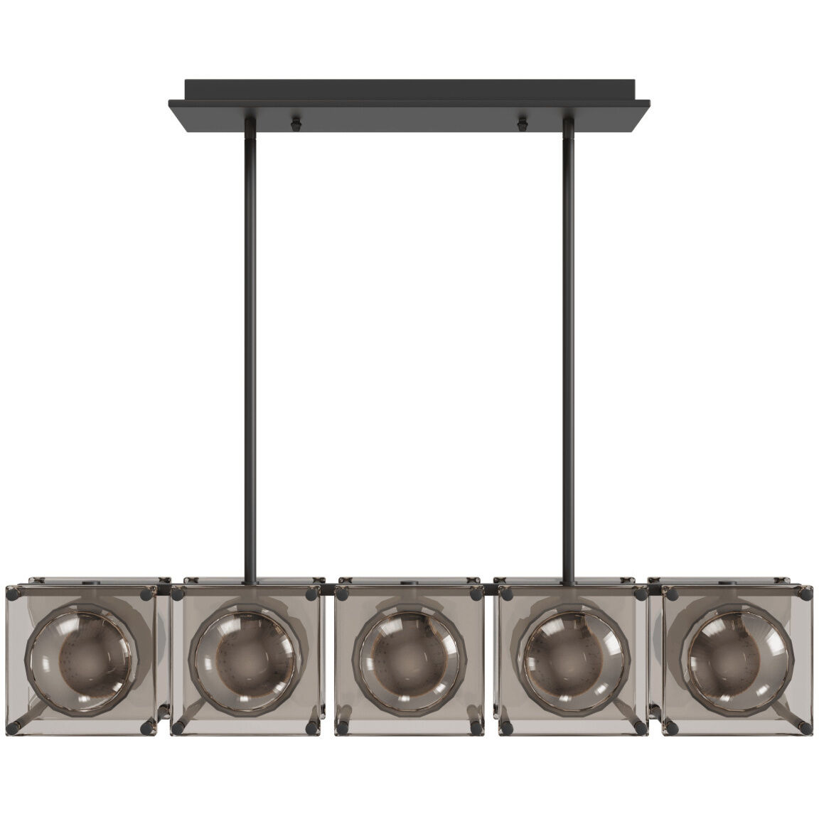 Peninisula 5 Light 8 inch Matte Black Chandelier Ceiling Light