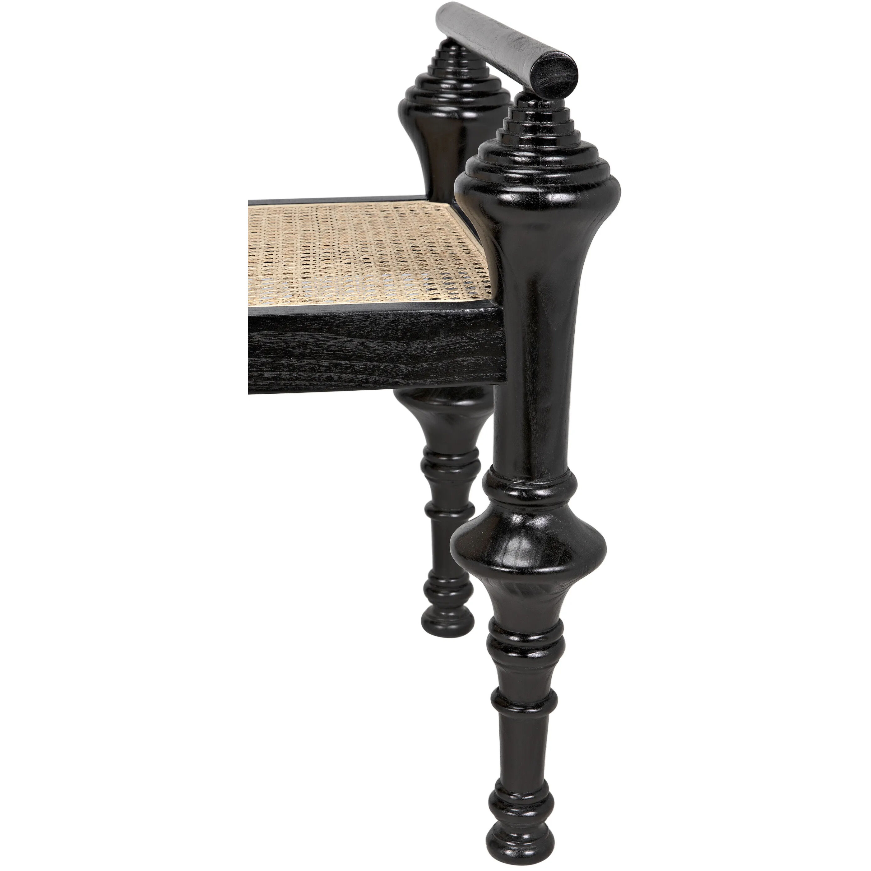 Indochine Charcoal Black Bench