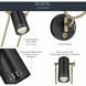 Ruehl 14 inch 9 watt Black Swing Arm Wall Sconce Wall Light