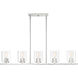 Liam 5 Light 42.75 inch Satin Platinum Island Ceiling Light