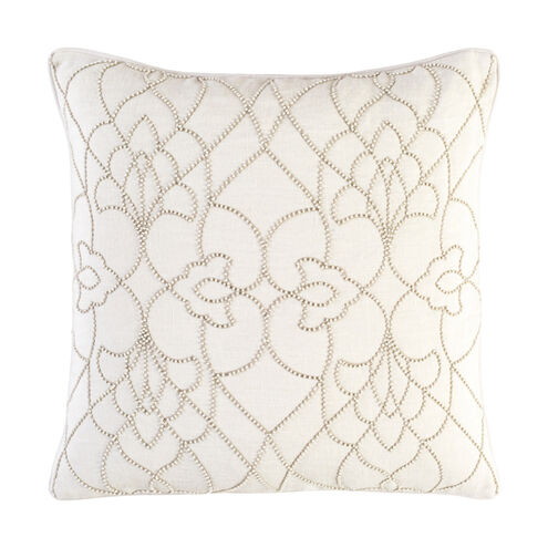 Dotted Pirouette 18 X 18 inch Cream and Taupe Throw Pillow